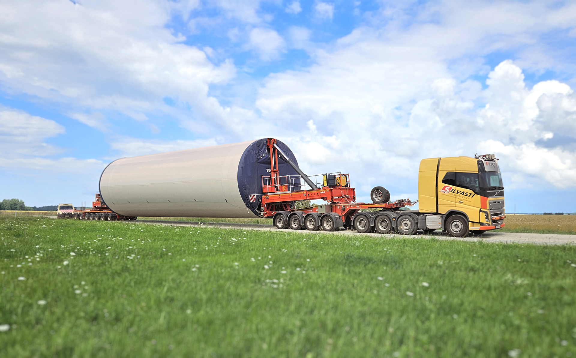 Eine weitere Speziallösung für den Transport von Windkraftanlagen