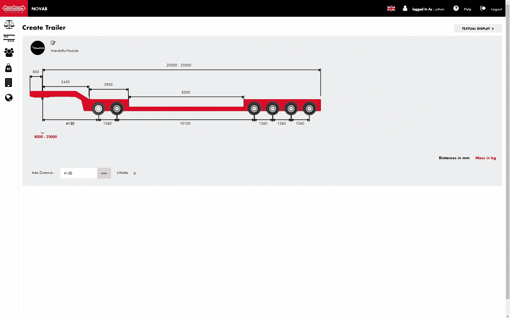 NOVAB 3.0 Axle load calculation Nooteboom Trailers